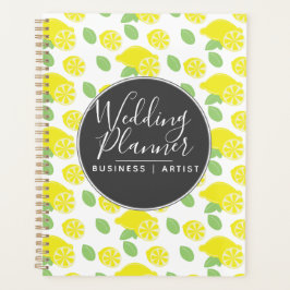 Modern Lemon Pattern Yellow Wedding Planner