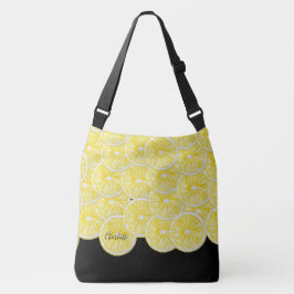 Modern Lemon Slices Waterverf Pattern Crossbody Tas