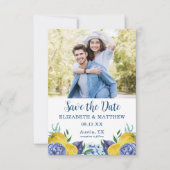 Modern Lemon Summer Wedding Save the Date (Voorkant)
