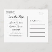 Modern Lemon Summer Wedding Save the Date Aankondigingskaart (Achterkant)