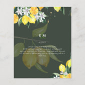 Modern Lemon Tree Wedding Invite Elegant Flyer (Achterkant)