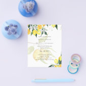 Modern Lemon Tree Wedding Invite Elegant Flyer (Enkel)