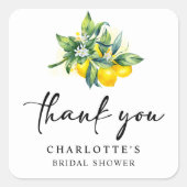 Modern Lemon Vrijgezellenfeest Vierkante Sticker (Voorkant)