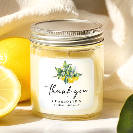 Modern Lemon Vrijgezellenfeest Vierkante Sticker