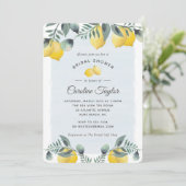 Modern Lemon Waterverf Greenery Vrijgezellenfeest Kaart (Staand voorkant)