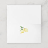 Modern Lemon Wedding Place Card Plaatskaartje (Buitenkant ongevouwen)