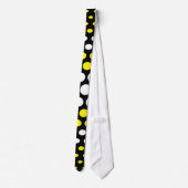 Modern Lemon & White Polka Dots Pattern Stropdas (Achterkant)