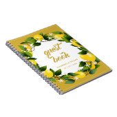 Modern Lemon Wreath Garden | Weddenschap Notitieboek (Rechterzijde)
