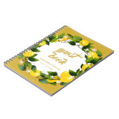 Modern Lemon Wreath Garden | Weddenschap Notitieboek (Linkerzijde)