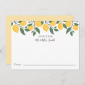 Modern Lemons and Leaves Advice for Mr en Mrs. Bedankkaart (Voorkant / Achterkant)