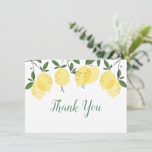 Modern Lemons Bedankkaart (Staand voorkant)