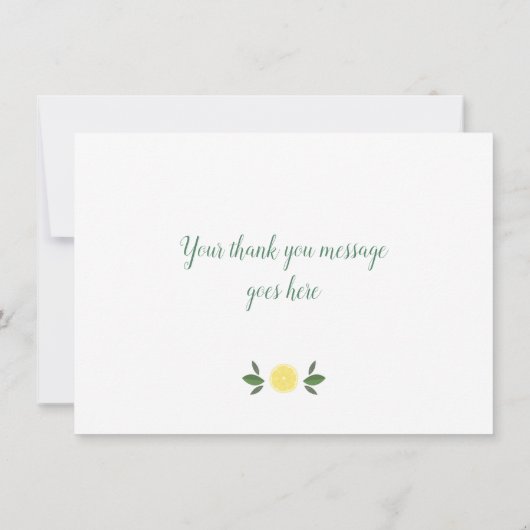 Modern Lemons Bedankkaart (Achterkant)
