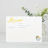 Modern Lemons Geel en Blauw Recept Kaart (Staand voorkant)