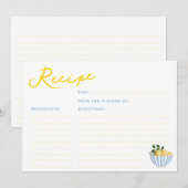 Modern Lemons Geel en Blauw Recept Kaart (Voorkant / Achterkant)