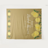 Modern Lemons Gold Vrijgezellenfeest foto achtergr Wandkleed (Voorkant (horizontaal))