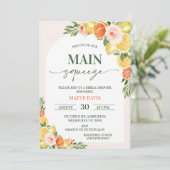 Modern Lemons Sinaasappels Main Squeeze Vrijgezell Kaart (Staand voorkant)