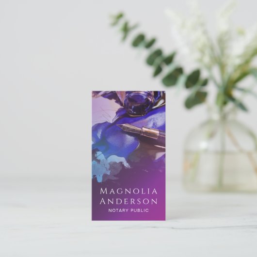 Modern Leng Signing Agent Pen Visitekaartje (Staand voorkant)