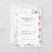 Modern, lente bruiloft RSVP kaartje (Voorkant)