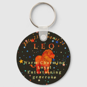 Modern Leo Red Lion Zodiac Traits Sleutelhanger