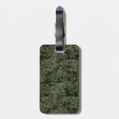 Modern Leo Zodiac Sign on Green Digital Camo Bagagelabel (Achterkant verticaal)
