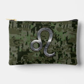 Modern Leo Zodiac Sign on Green Digital Camo Etui (Voorkant)