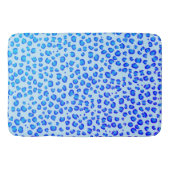 Modern leopard Animal Print Pattern Blue Paars Badmat (Voorkant)