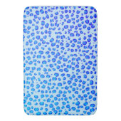 Modern leopard Animal Print Pattern Blue Paars Badmat (Voorkant Verticaal)