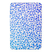 Modern leopard Animal Print Pattern Blue Paars Badmat (Voorkant Verticaal)