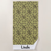 modern leopard animal print strandlaken (Voorkant)