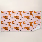Modern Leopard Beach Towel Strandlaken (Voorkant)