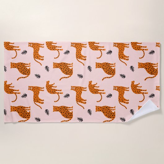 Modern Leopard Beach Towel Strandlaken (Voorkant)