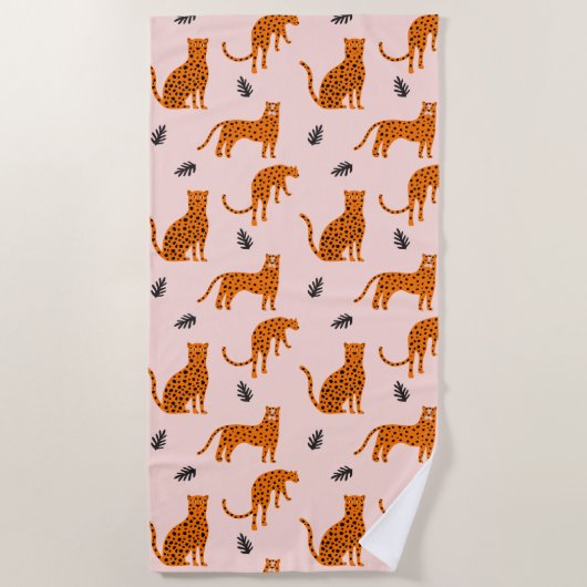 Modern Leopard Beach Towel Strandlaken (Voorkant)