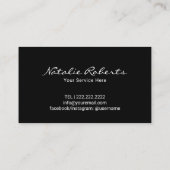 Modern Leopard & Black Glitter Salon & Spa Loyalty (Achterkant)