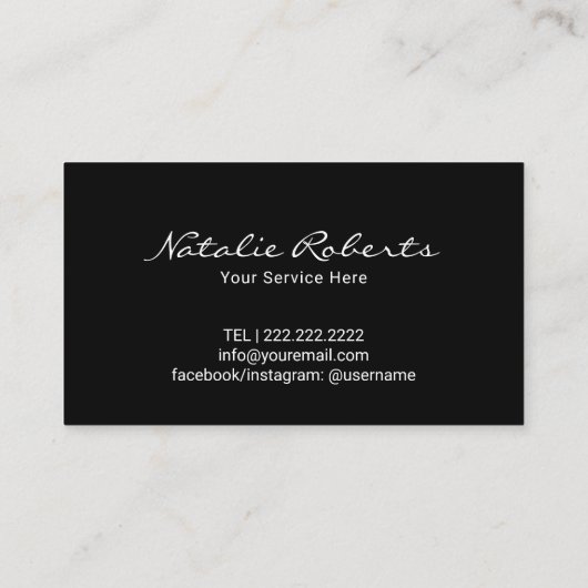 Modern Leopard & Black Glitter Salon & Spa Loyalty (Achterkant)