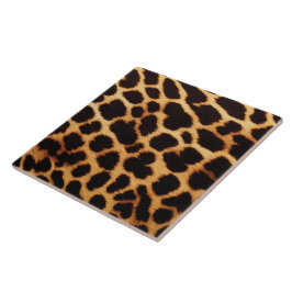 Modern Leopard Cat Animal Print Collectie Tegeltje