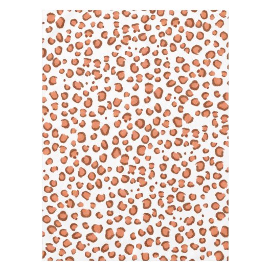 Modern leopard Pattern Animal Print Red Tafelkleed (Voorkant)