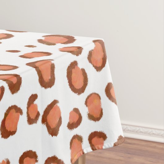 Modern leopard Pattern Animal Print Red Tafelkleed (Voorbeeld)