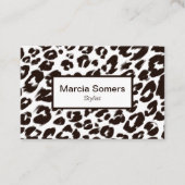 Modern Leopard Pattern Elegant Visitekaartje (Voorkant)