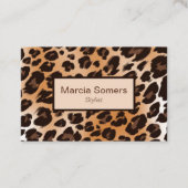 Modern Leopard Pattern Elegant Visitekaartje (Voorkant)