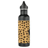 Modern Leopard Pattern en Monogram Waterfles (Links)