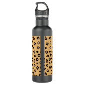 Modern Leopard Pattern en Monogram Waterfles (Achterkant)