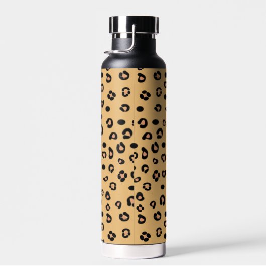 Modern Leopard Pattern en Monogram Waterfles (Rechts)