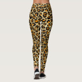 Modern Leopard Print Gold Leggings (Achterkant)