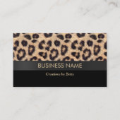 Modern Leopard Print Jewelry Designer Visitekaartje (Voorkant)