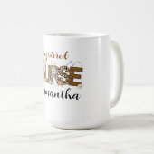 Modern Leopard Skin Brown Geregistreerde Verpleegk Koffiemok (Voorkant rechts)