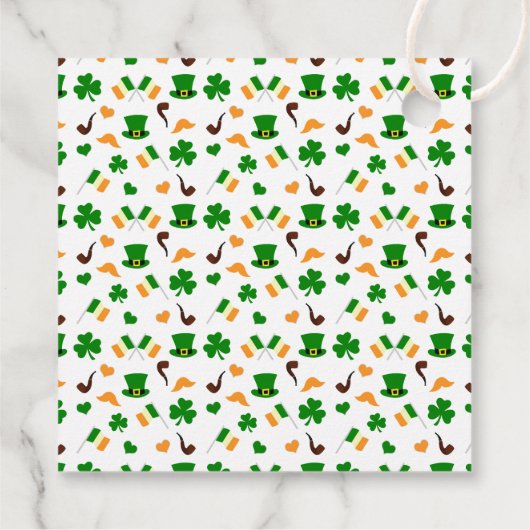 Modern Leprechaun St. Patrick's Any Age Birthday Bedankjes Labels (Achterkant)