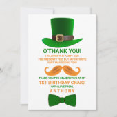 Modern Leprechaun St. Patrick's Any Age Birthday Bedankkaart (Voorkant)