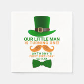 Modern Leprechaun St. Patrick's Any Age Birthday Servet (Voorkant)