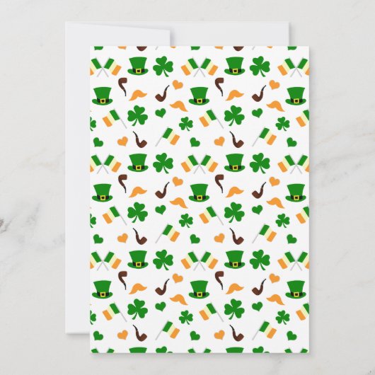 Modern Leprechaun St. Patrick's Day Baby Bedankkaart (Achterkant)