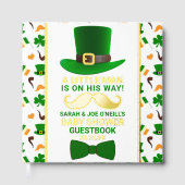 Modern Leprechaun St. Patrick's Day Baby shower Gastenboek (Voorkant)